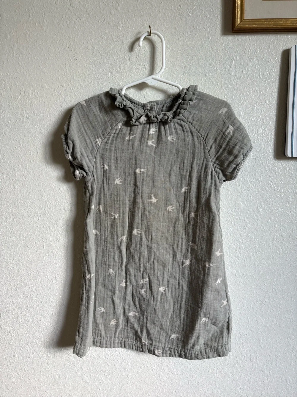 H&M Cotton Bird-Print 3t Dress